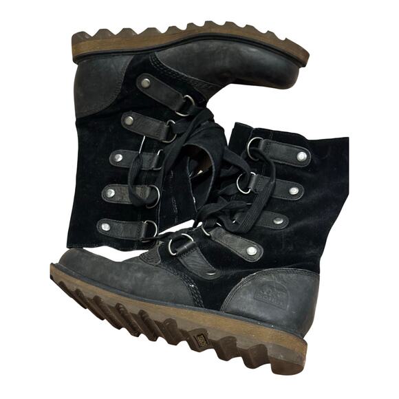 Sorel Women's Black Waterproof Scotia Lace Boot Size 6 - Picture 5 of 9